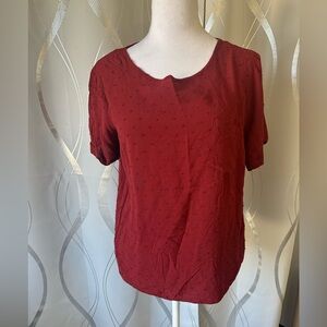 LC Lauren Conrad shirt red wine color